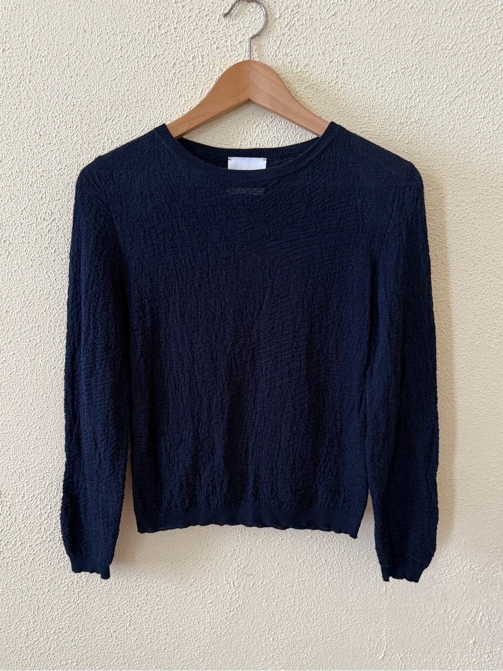MJ. Watson Textured Cotton Crewneck Sweater XS